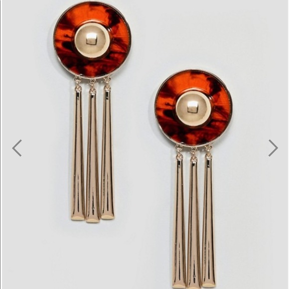 ASOS Tortoiseshell Resign Earrings - Picture 3 of 3